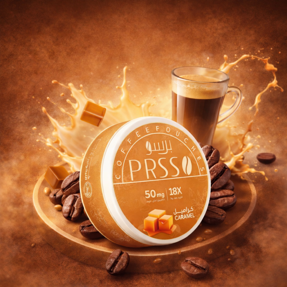Presso coffee pouches 18X caramel flavor