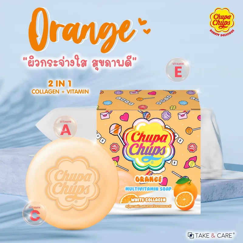 Chupa chups orange cream multivitamin soap