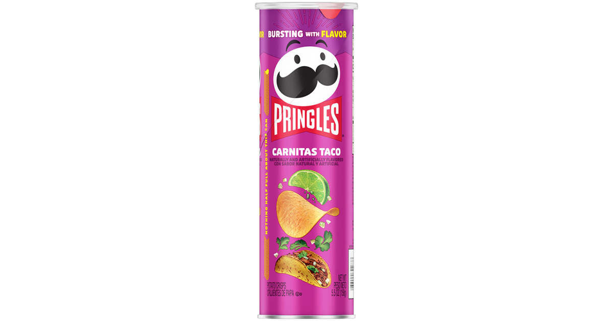 Pringles carnitas taco 158g برينجلز كارنيتاس تاكو 158 غرام