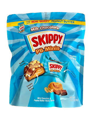 Skippy mini bites milk chocolate and peanut butter wafers