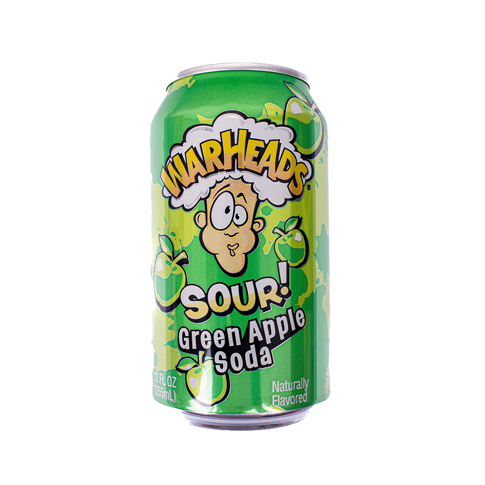 warheads sour drinks green apple soda