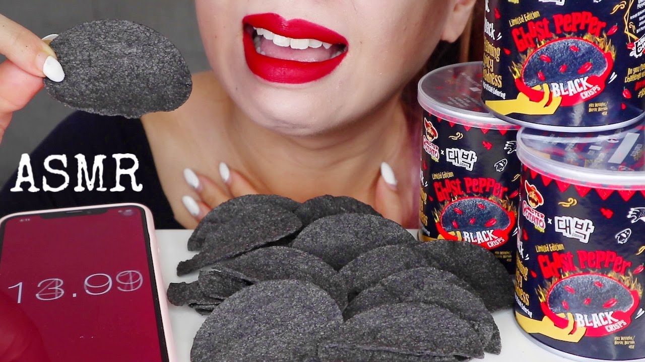 Ghost pepper black crisps