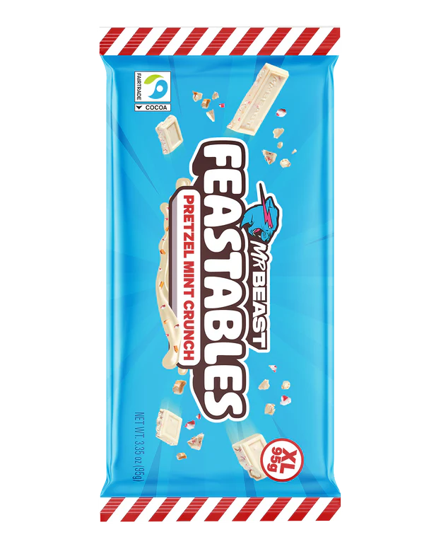 Mr beast feastables pretzel mint crunch