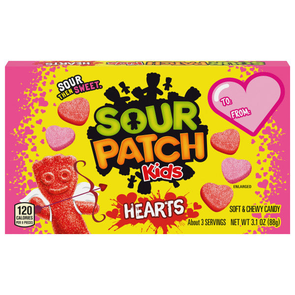 قلوب وردية اللون من Sour Patch