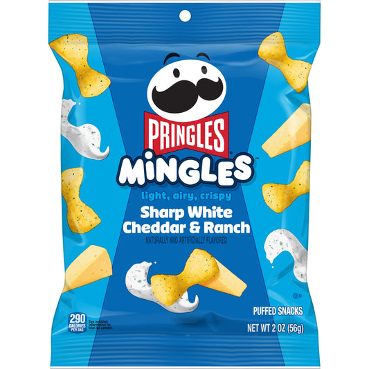 Pringles® Mingles™ Puffed Snacks, Sharp White Cheddar & Ranch