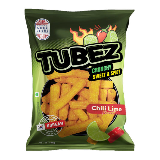 Tubez crunchy sweet and spicy chili lime بطاطس كوري حار وحلو وليمون