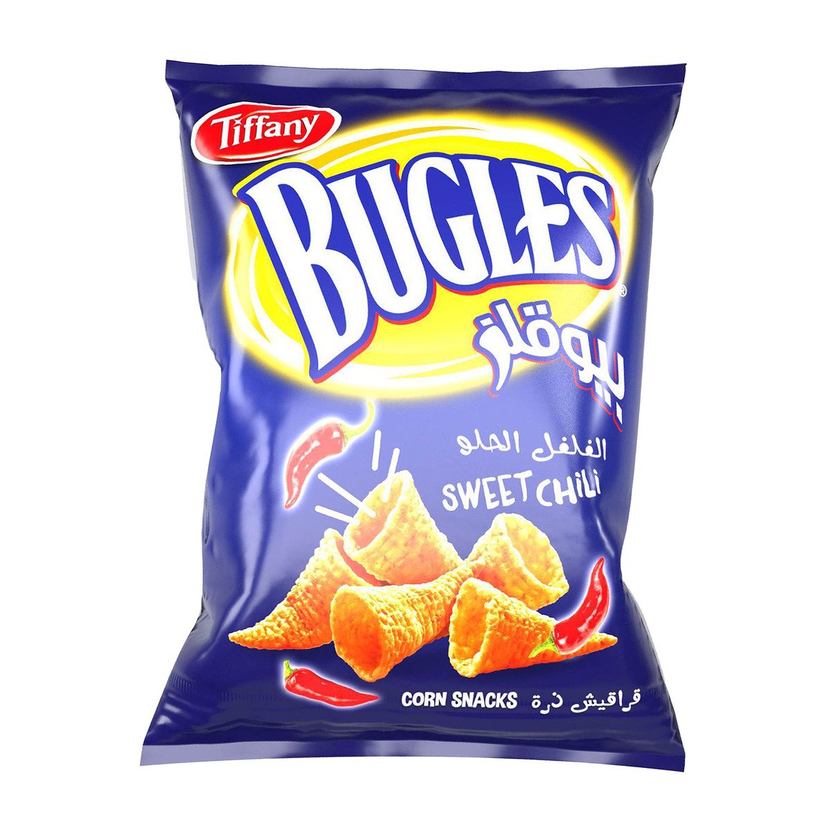 Tiffany Bugles Corn Snack sweet chilli 75 Gm