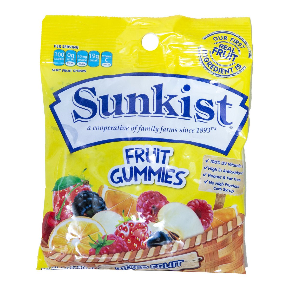 Sunkist fruit gummies mixed fruit