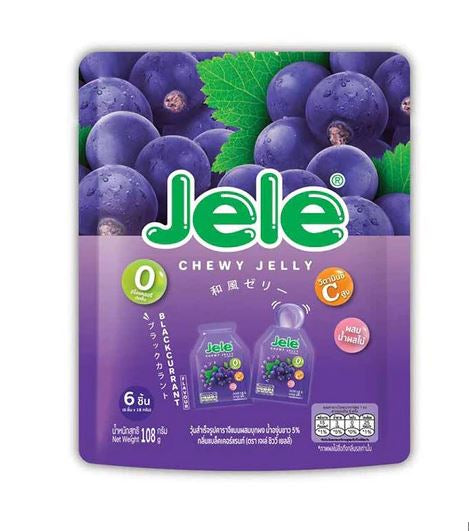 Jele Chewy Jelly White Juice Blackcurrant Flavour 108g.