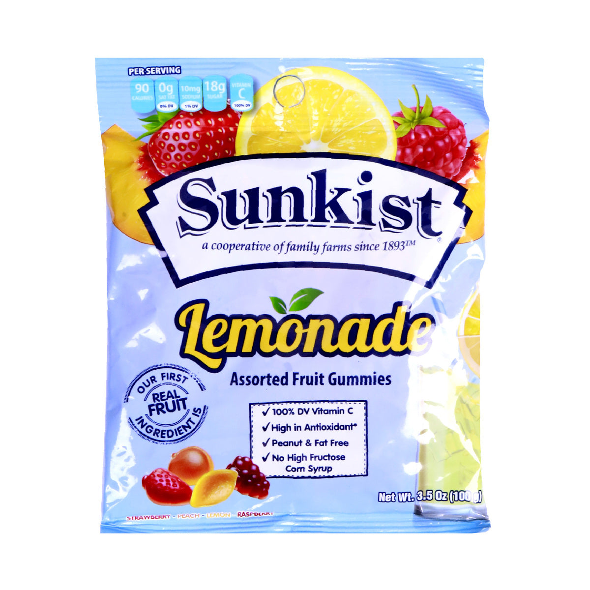 Sunkist fruit gummies lemonade