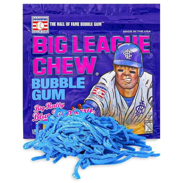 Big League bubble gum Chew - big rally blue raspberry