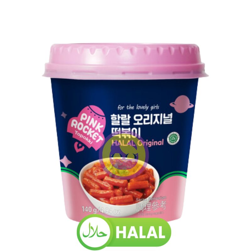 Pink Rocket HALAL ORIGINALTteokbokki Cup 120G