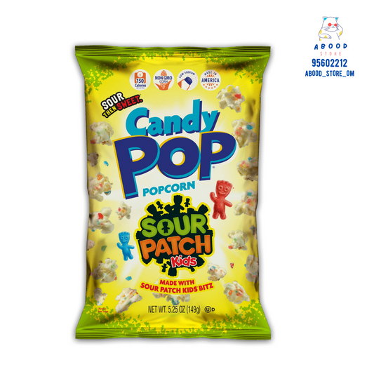 pop candy popcorn with sour patch kids