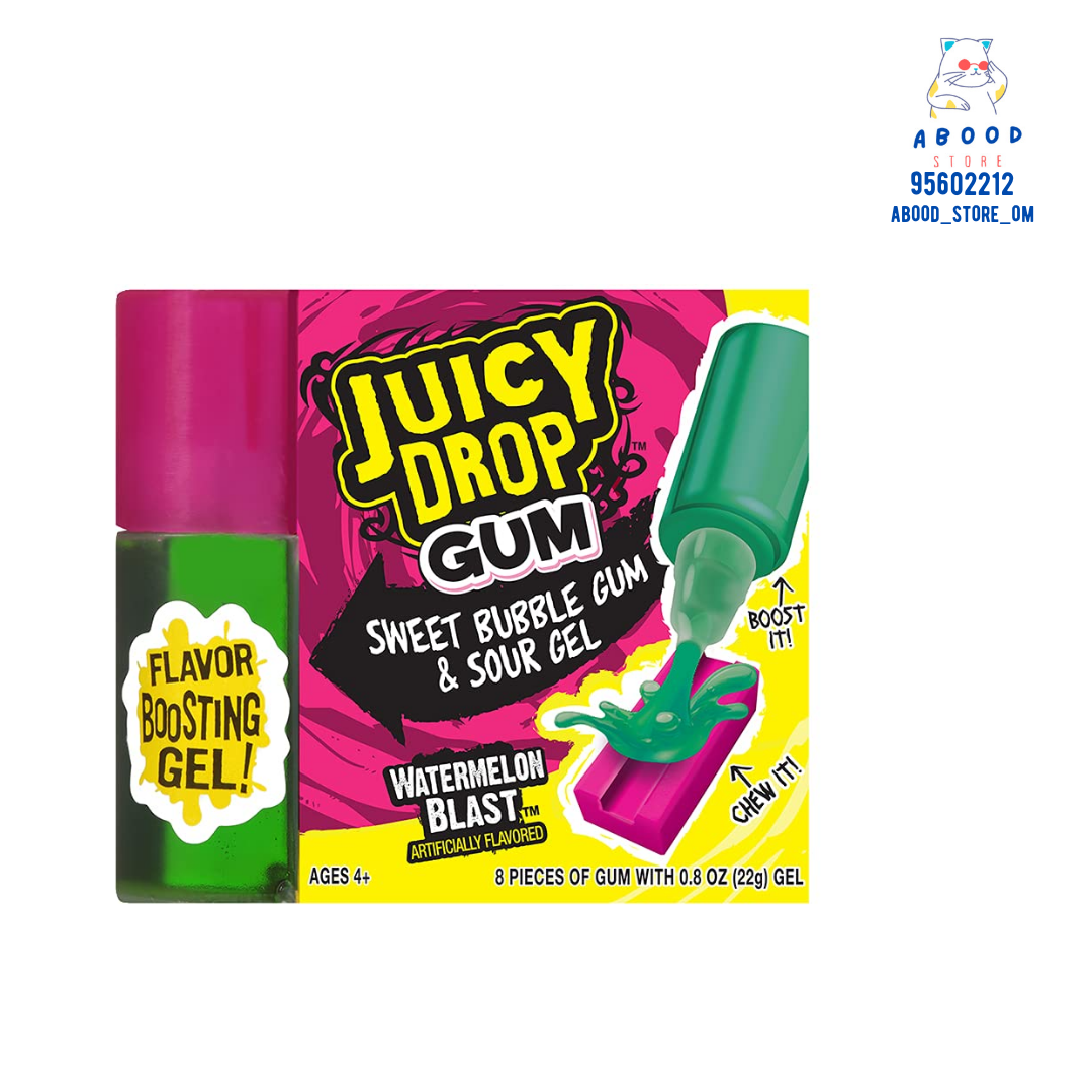 Juicy Drop gum With Sour Gel watermelon blast