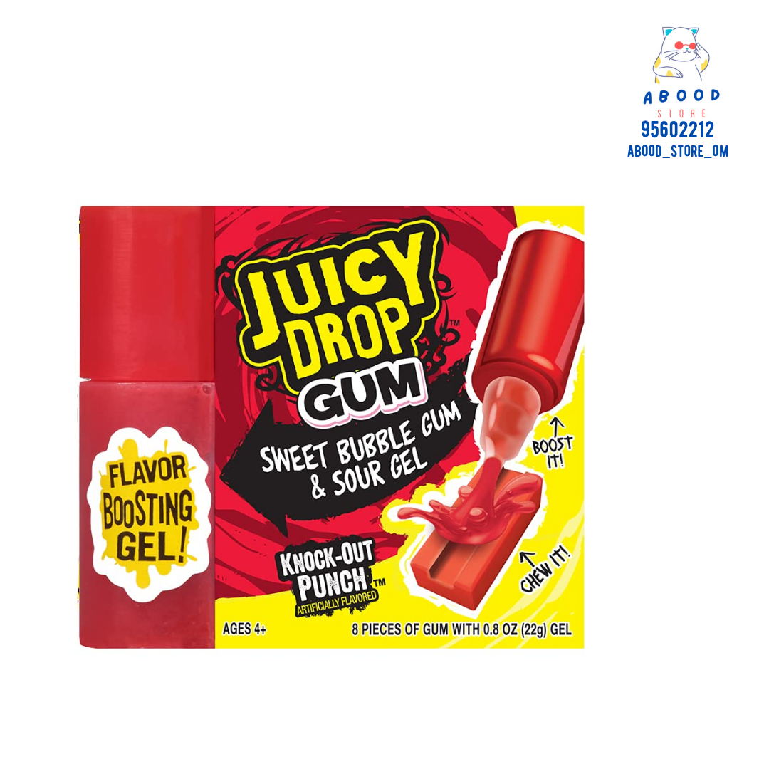 Juicy Drop gum With Sour Gel knock out punch