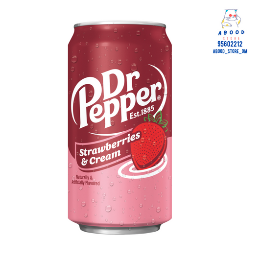 Dr pepper drink strewberry and  cream