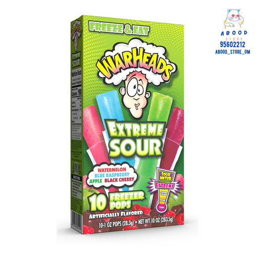 Warheads extreme sour freezer pops