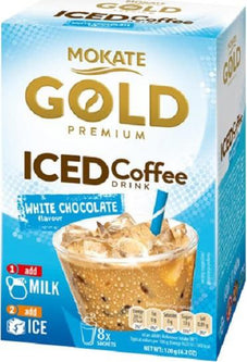 Mokate Gold Premium Iced Coffee white chocolate مسحوق قهوة باردة بنكهة الشوكولاتة البيضاء