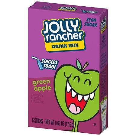 Jolly rancher drink mix green apple