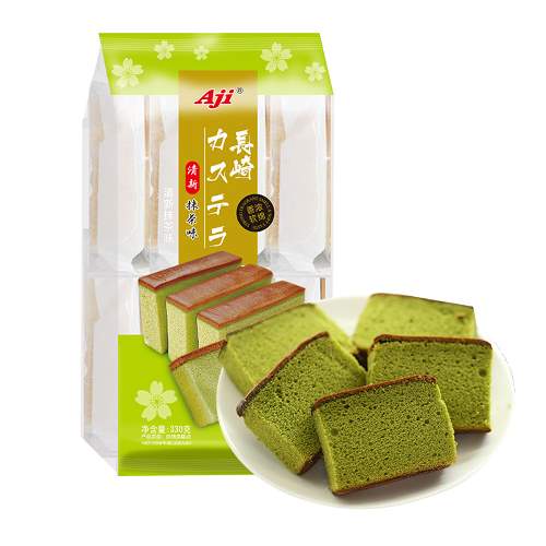 Aji cake matcha flavor كيك الحليب الياباني بنكهة الماتشا