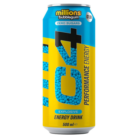 C4 Performance Energy Millions Bubblegum Energy Drink 500ml مشروب الطاقة بنكهة اللبان