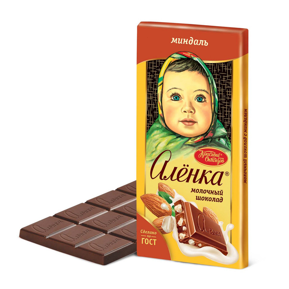 Alecka (alonka) milk chocolate with almond russia 🇷🇺