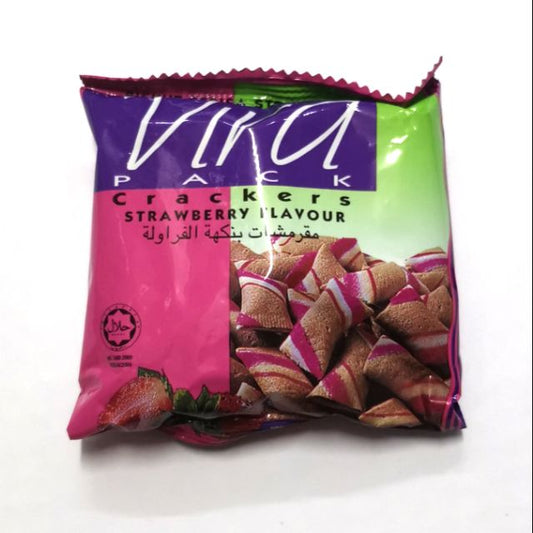 vira crispy biscuits filled with strawberry