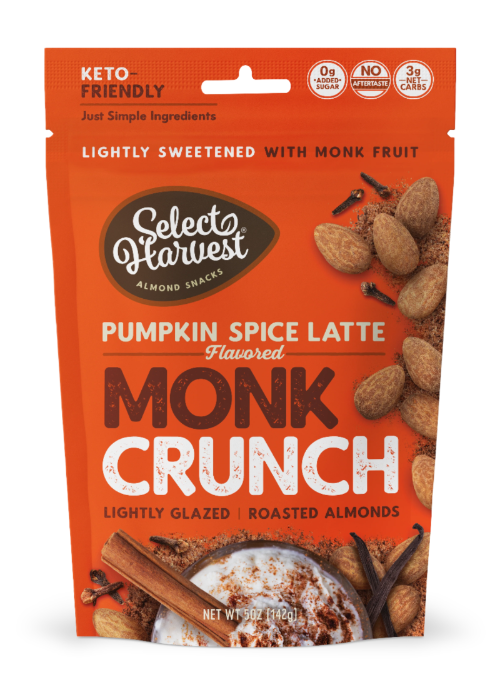 SH pumpkin spice lattee Monk Crunch roasted Almonds