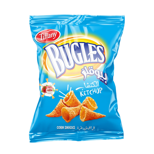 Tiffany Bugles Corn Snack Ketchup 75 Gm