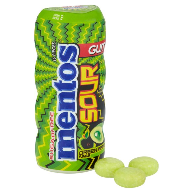 Mentos sour green apple gum