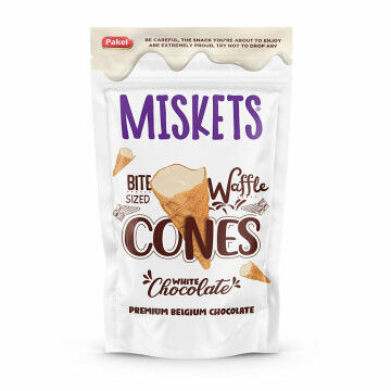 Miskets waffle cones white chocolate