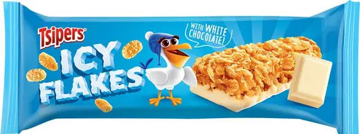 Tsipers Icy Flakes Cereal Bar with White Chocolate, 20g