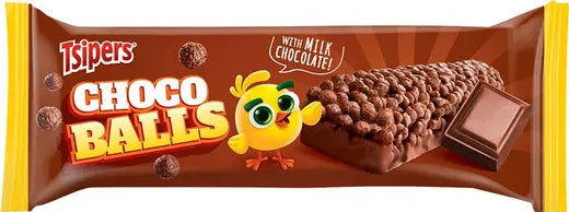 Tsipers Choco Balls Cereal Bar with Milk Chocolate, 18g