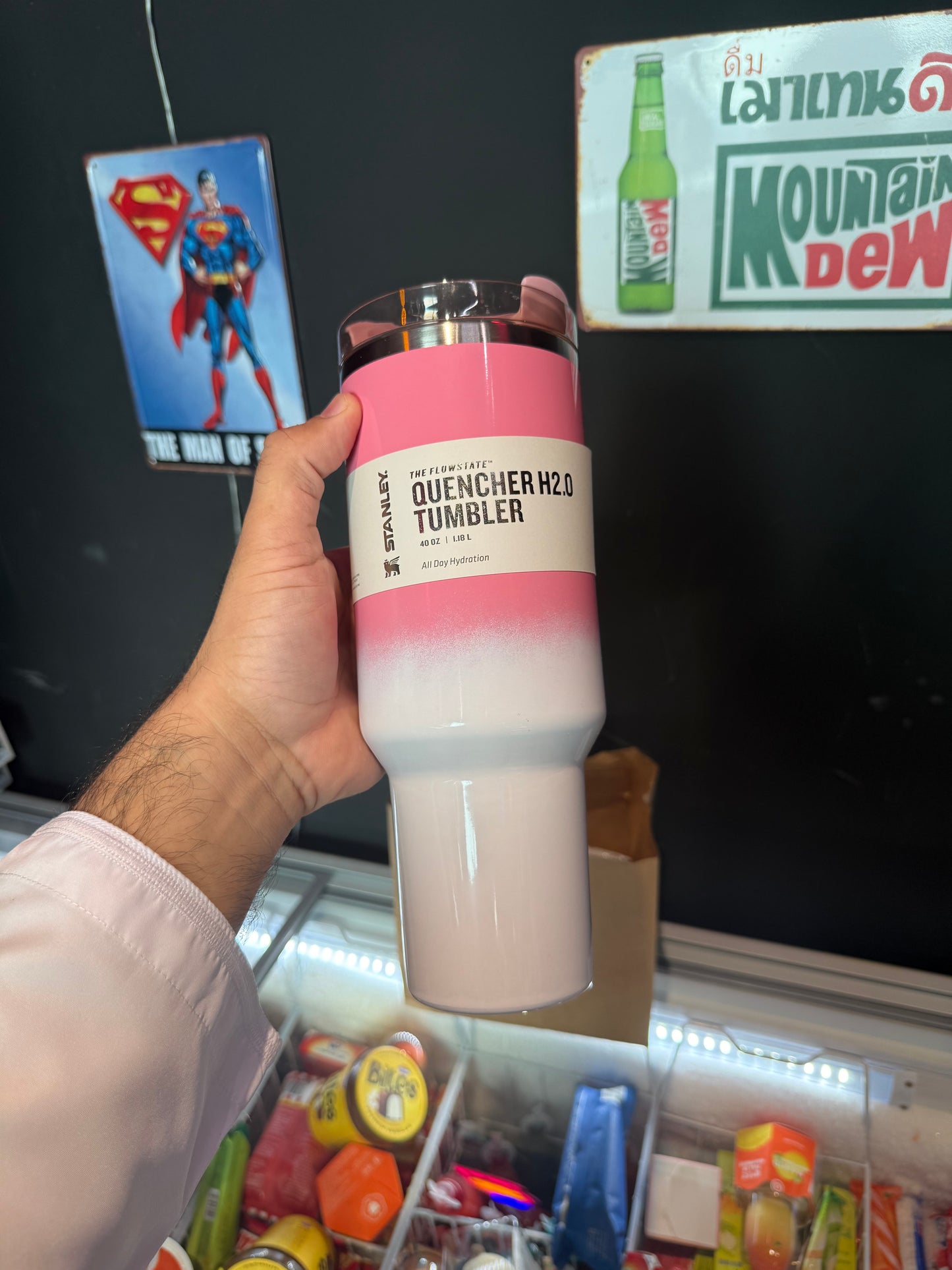 Stanley white and pink cup 1.18L