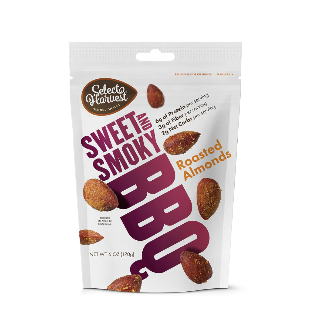 SH sweet and smoky bbq Crunch roasted Almonds