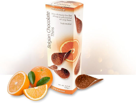 Chocolate belgian thins orange