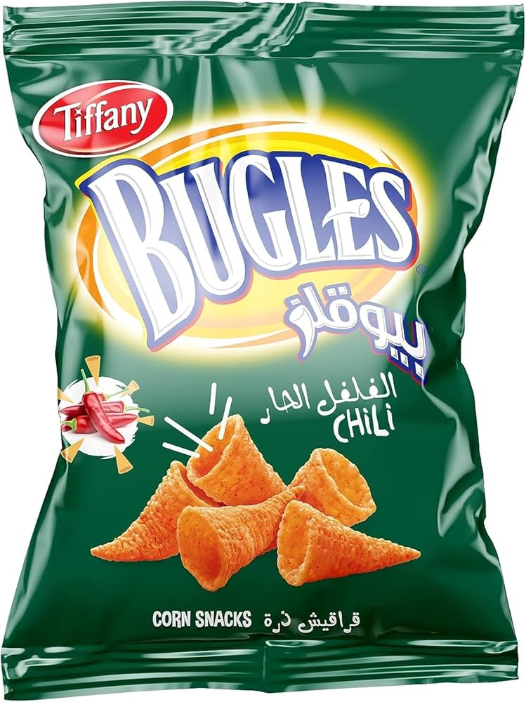 Tiffany Bugles Corn Snack chilli 75 Gm