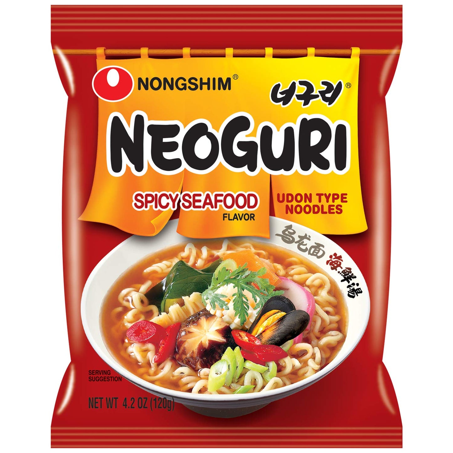 Neoguri ramyun noodles رامن مأكولات بحرية