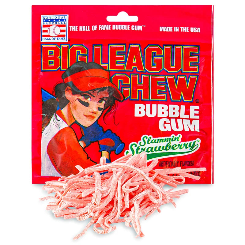 Big League bubble gum Chew - slmmin strawberry