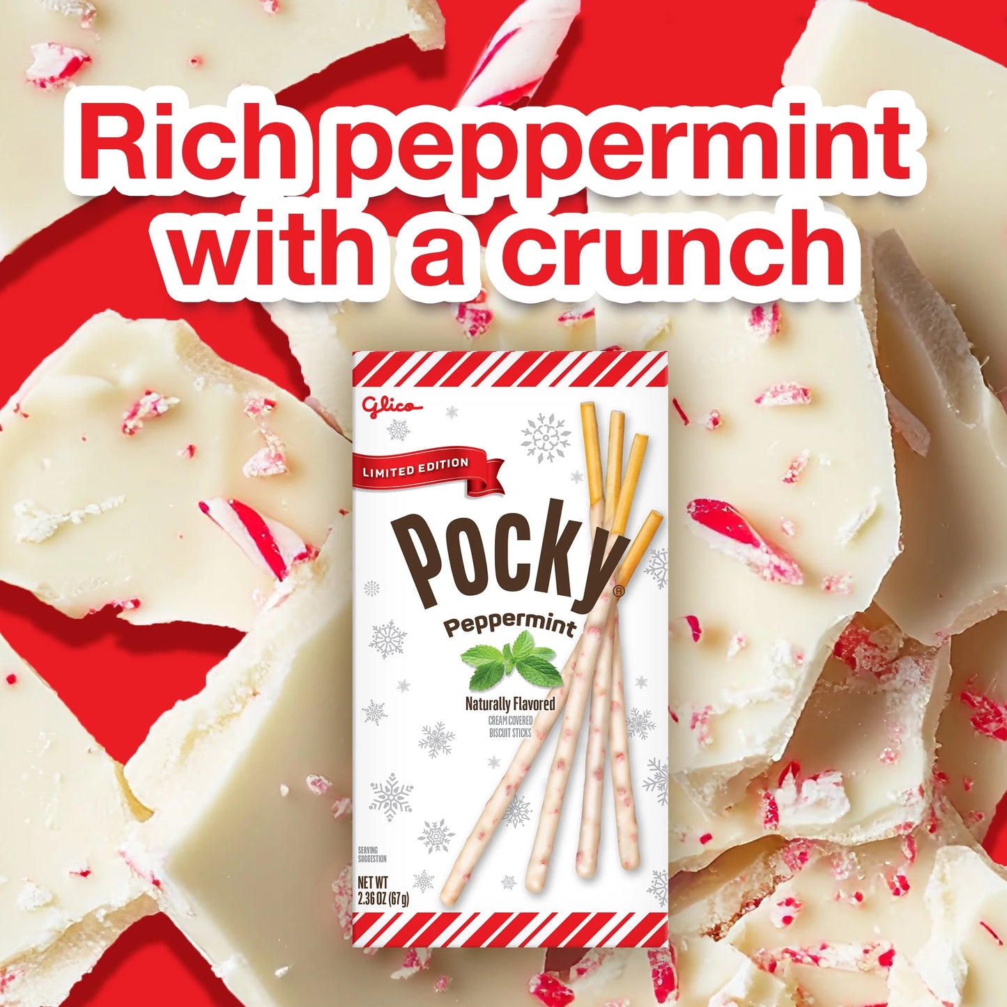Pocky peppermint cream coverd biscuit sticks