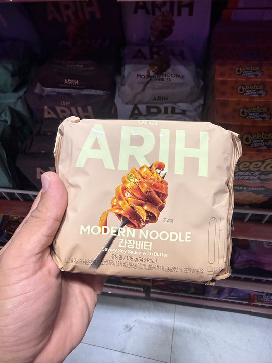 BTS x ARIH Soy Sauce Butter Modern Noodle – Korean Premium Ramen 1 pack نودلز عصرية بنكهة زبدة الصويا من BTS x ARIH – رامين كوري فاخر - عبوة واحدة