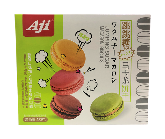 Aji Jumping Sugar Macaron Biscuits (matcha Cream)