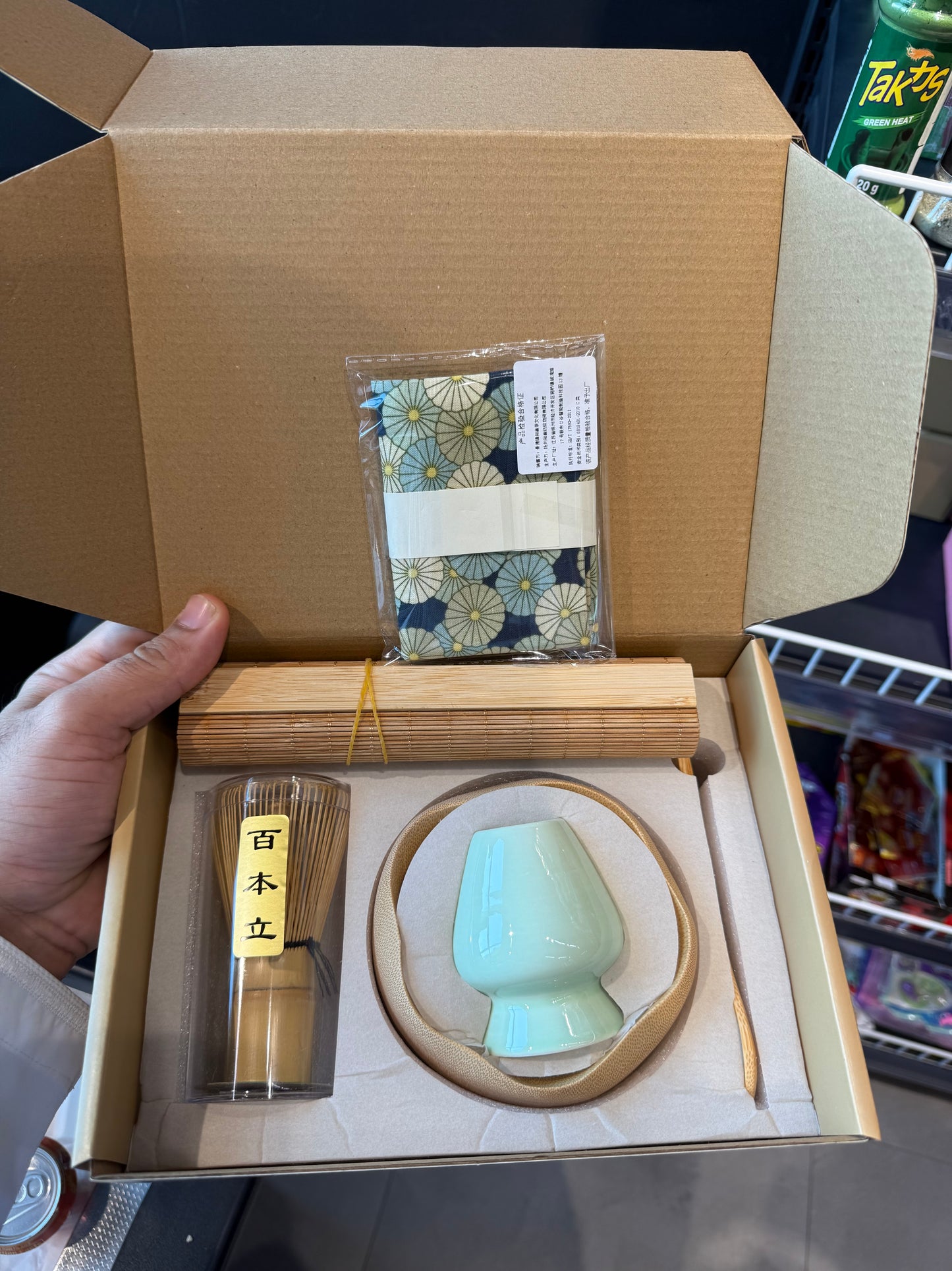 7pcs matcha kit set green مجموعة ماتشا خضراء مكونة من 7 قطع