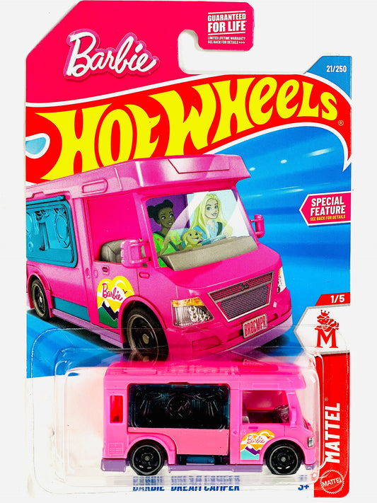 Hot Wheels 2026 Mattel Barbie Dream Camper Pink w/ Purple Base - Damaged Card