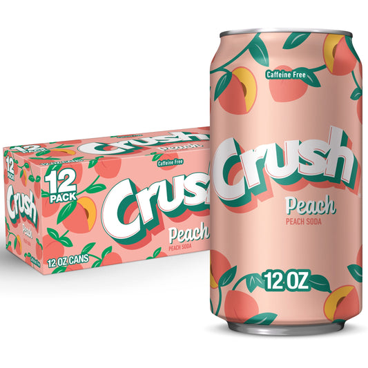 Crush peach sparkling drink