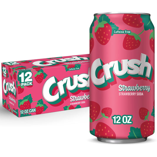 Crush strawberry sparkling drink