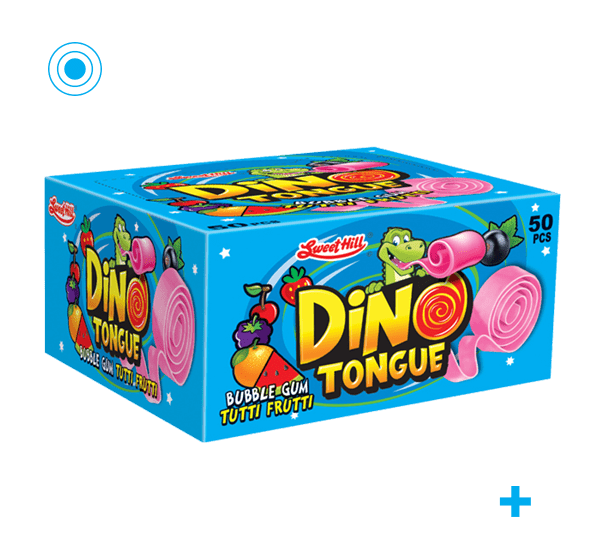 Dino tongue gum tutti frutti