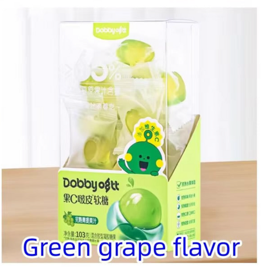 Dobby peel-able green grape juicy gummy ترند ابو عطية .