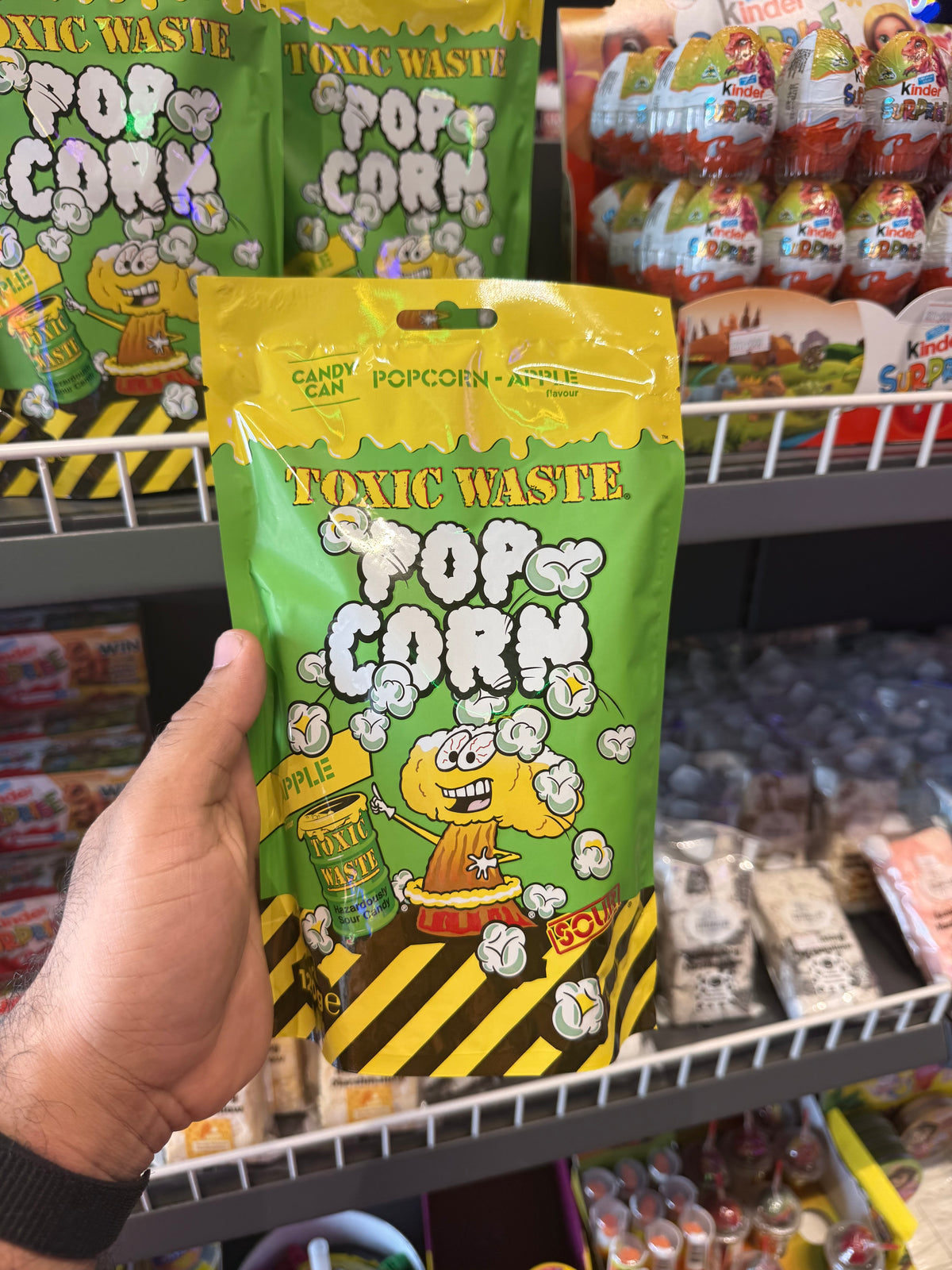Candy can pop corn sour apple flavor toxic waste