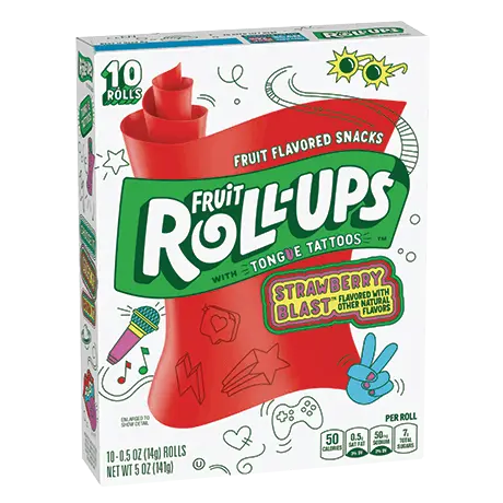 Fruit roll up tatto strawberry blast